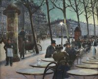 Louis Abel-truchet. Calle parisina Óleo sobre tabla. 1894