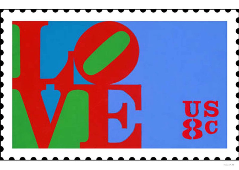 Love Stamp By Robert Indiana canvas print