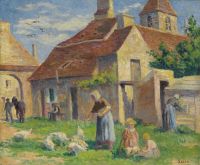 Luce Maximilien Bessy Sur Cure La Provence Des Poules Ca. 1907 canvas print