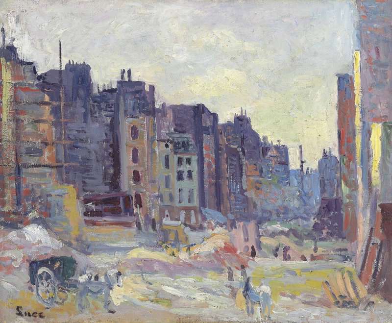 Luce Maximilien Le Percement De La Rue Reaumur Paris canvas print