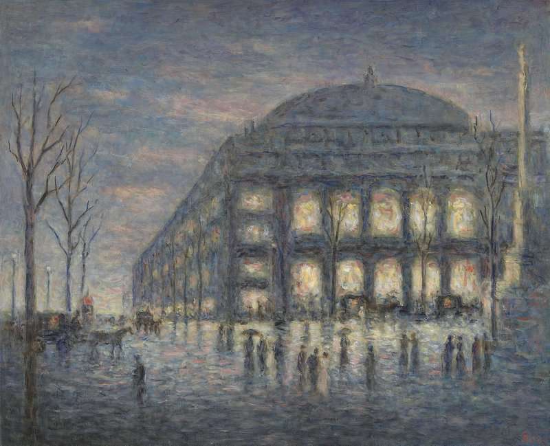 Luce Maximilien Paris La Place Du Theatre Du Chatelet Ca. 1900 canvas print