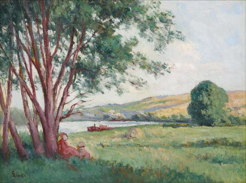Luce Maximilien Repos Au Bord De La Seine canvas print