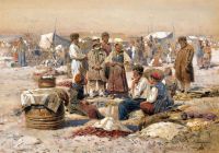 Luksh Makovskaya Elena A Country Market 1895 canvas print