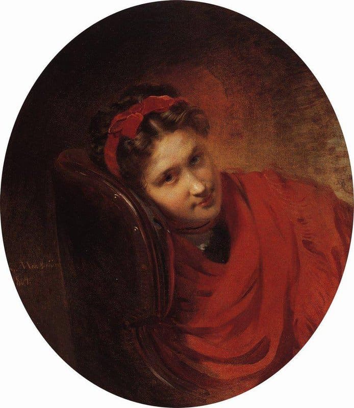 Luksh Makovskaya Elena Portrait O.s.makovskoy V.e.makovskogo Wife Of Brother Of The Artist canvas print