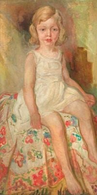 لوكش ماكوفسكايا صورة إيلينا لفتاة مطبوعة على القماش