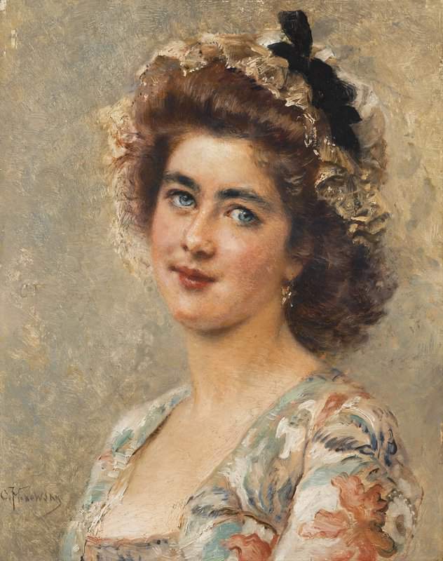 Luksh Makovskaya Elena Portrait Of A Girl Wearing A Cap canvas print