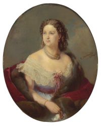 Luksh Makovskaya Elena Portrait Of A Lady In Pearls 1865 canvas print