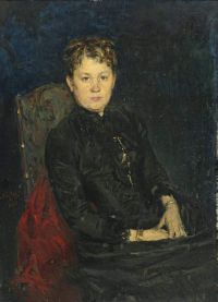 لوكش ماكوفسكايا إيلينا بورتريه لامرأة 1886 طباعة قماش