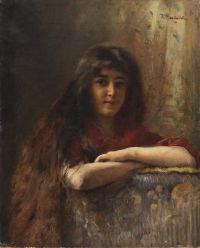 Luksh Makovskaya Elena Portrait Of A Young Girl