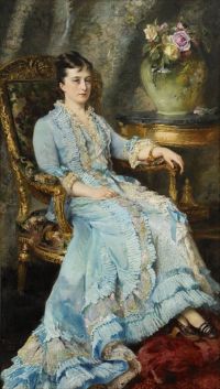 لوكش ماكوفسكايا إيلينا صورة إيكاترينا دولغوروكوفا الأميرة يوريفسكايا 1880 قماش مطبوع