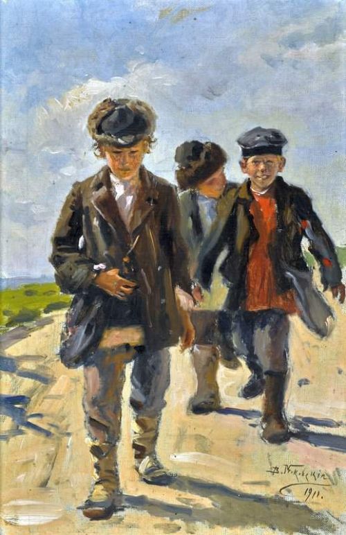 Luksh Makovskaya Elena Three Boys 1911 canvas print