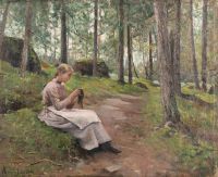 Lundahl Amelie Helga Girl In A Forest canvas print
