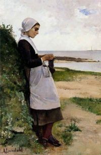 Lundahl Amelie Helga La Jeune Bretonne 1880