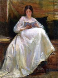 ليال لورا مونتز امرأة تقرأ كاليفورنيا. 1903