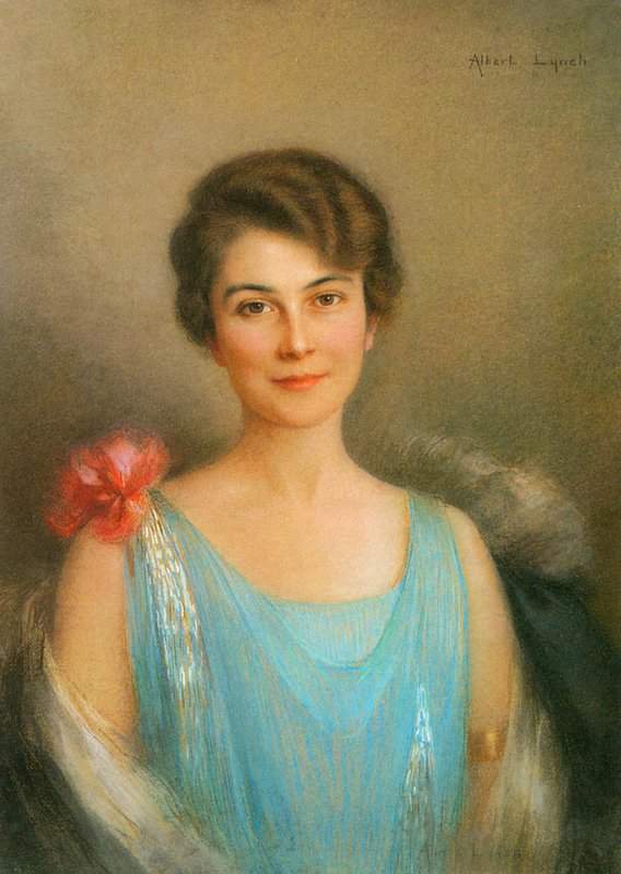 Lynch Albert A Portrait Of A Lady In Blue canvas print