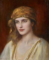 Lynch Albert Girl In A Golden Headdress canvas print
