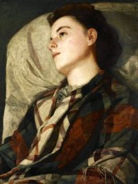 Macdowell Eakins Susan Girl In A Plaid Shawl Ca. 1880 85 canvas print