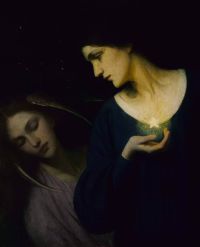 Macomber Mary Lizzie Night And Her Daughter Sleep 1902 canvas print