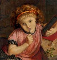 Madox Brown Ford A Deep Problem. 9 And 6 Make canvas print