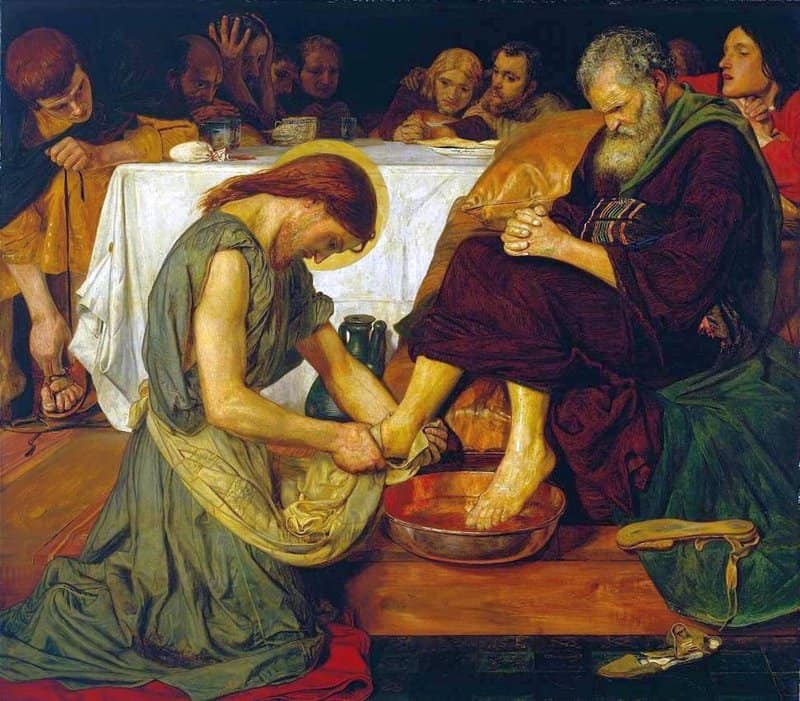 Madox Brown Ford Jesus Washing Peter S Feet 1852 56 canvas print