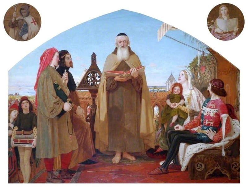 Madox Brown Ford The First Translation Of The Bible Into English 1847 48 1859 61 canvas print