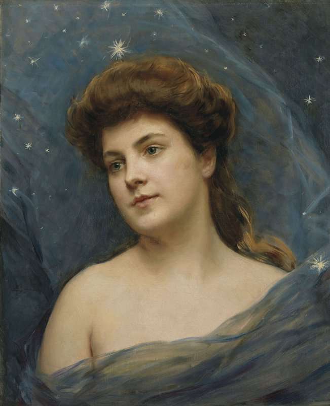 Madrazo Y Garreta Raimundo De A Young Beaty Veiled In Stars canvas print