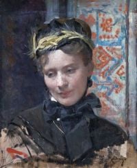 Madrazo Y Garreta Raimundo De Porträt einer Dame 1885 95 Leinwanddruck