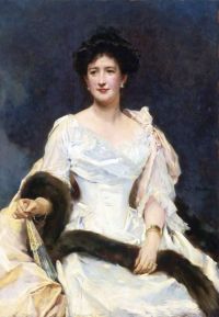 Madrazo Y Garreta Raimundo De Porträt einer Dame 1888 Leinwanddruck