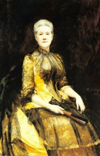 Madrazo Y Garreta Raimundo De Porträt von Frau James Leigh Coleman 1886 Leinwanddruck