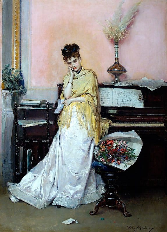 Madrazo Y Garreta Raimundo De The Bouquet Ca. 1890 canvas print