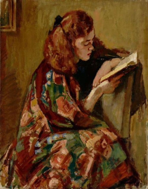 Magnus Enckell Girl Reading - Lasande Flicka - 1922 canvas print