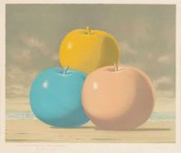 Magritte Rene Trois Pommes 1968 canvas print