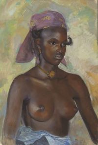 Majorelle Jacques Torso Of A Young Fula Lady canvas print