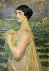 Malczewski Jacek Woman By The Sea 1915