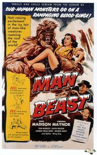 Man Beast 1956 Movie Poster canvas print