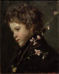 Mancini Antonio Almond Blossoms 1876 canvas print