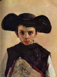 طفل مانشيني أنطونيو في الملابس الدينية