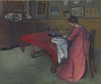 Manguin Henri La Robe De Chambre Rouge 1902 canvas print