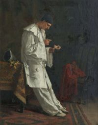 Mann Alexander Der Pierrot 1881 Leinwanddruck