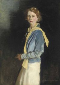 Mann Harrington Porträt von Rosalie Lever Tilletson 1932 Leinwanddruck