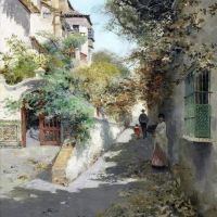 مشهد شارع مانويل جارسيا واي رودريغيز في غرناطة 1890