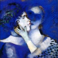 Los amantes azules de Marc Chagall