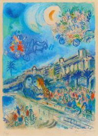 Marc Chagall Carnaval de flores - 1967 impresión de lienzo