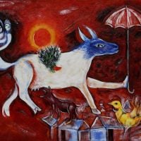 Marc Chagall Vaca Con Paraguas