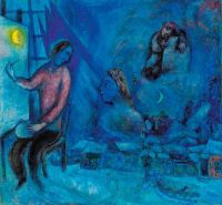 Leinwanddruck Marc Chagall Hommage an die Vergangenheit oder die Stadt