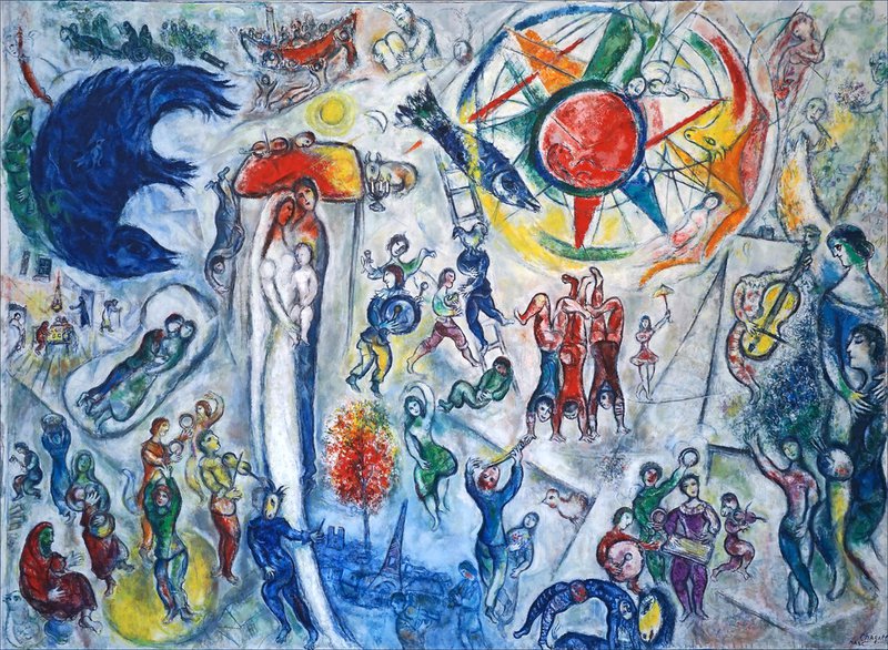 Tableaux sur toile, reproducción de Marc Chagall La Vie