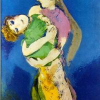 Marc Chagall Amantes a la luz de la luna