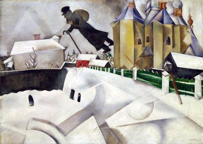 Tableaux sur toile, reproducción de Marc Chagall Over Vitebsk