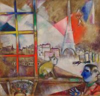 Marc Chagall Paris Through The Window Leinwanddruck