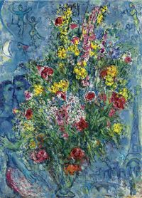 Ramo de primavera de Marc Chagall - 1966-67 impresión de lienzo